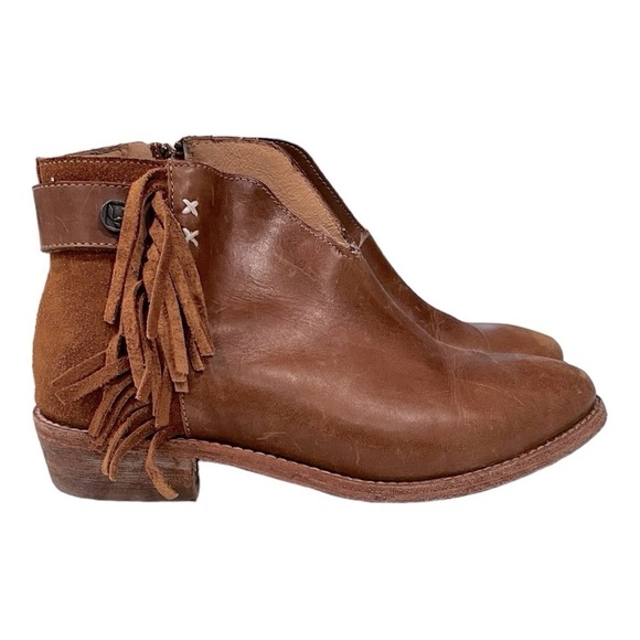 Koolaburra By UGG Leather Fringe Western Ankle Boots Size 6 - Picture 1 of 16
